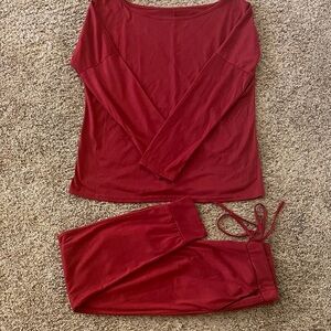 Women's Red Jogger/Lounge Set- Medium